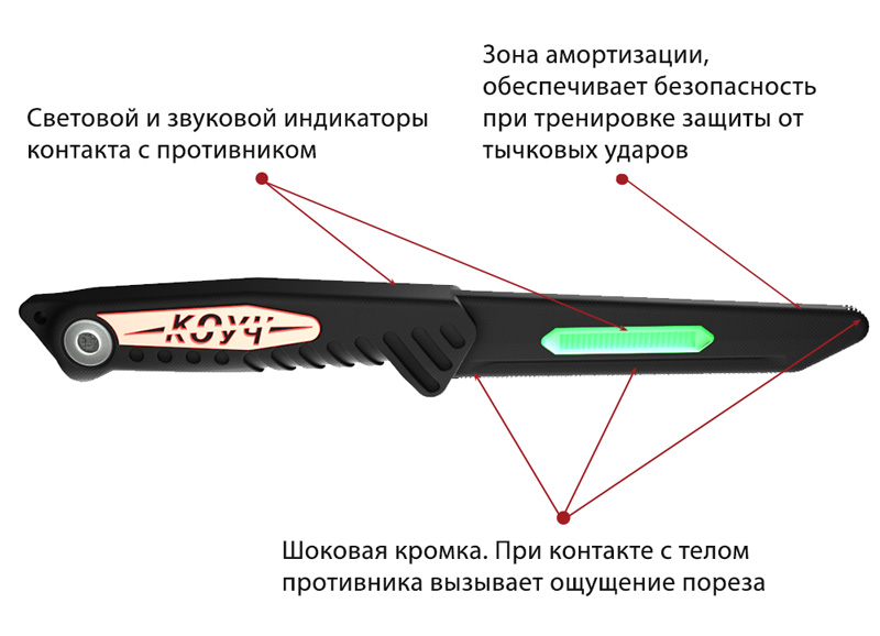 Тренировочный полиуретановый нож КОУЧ